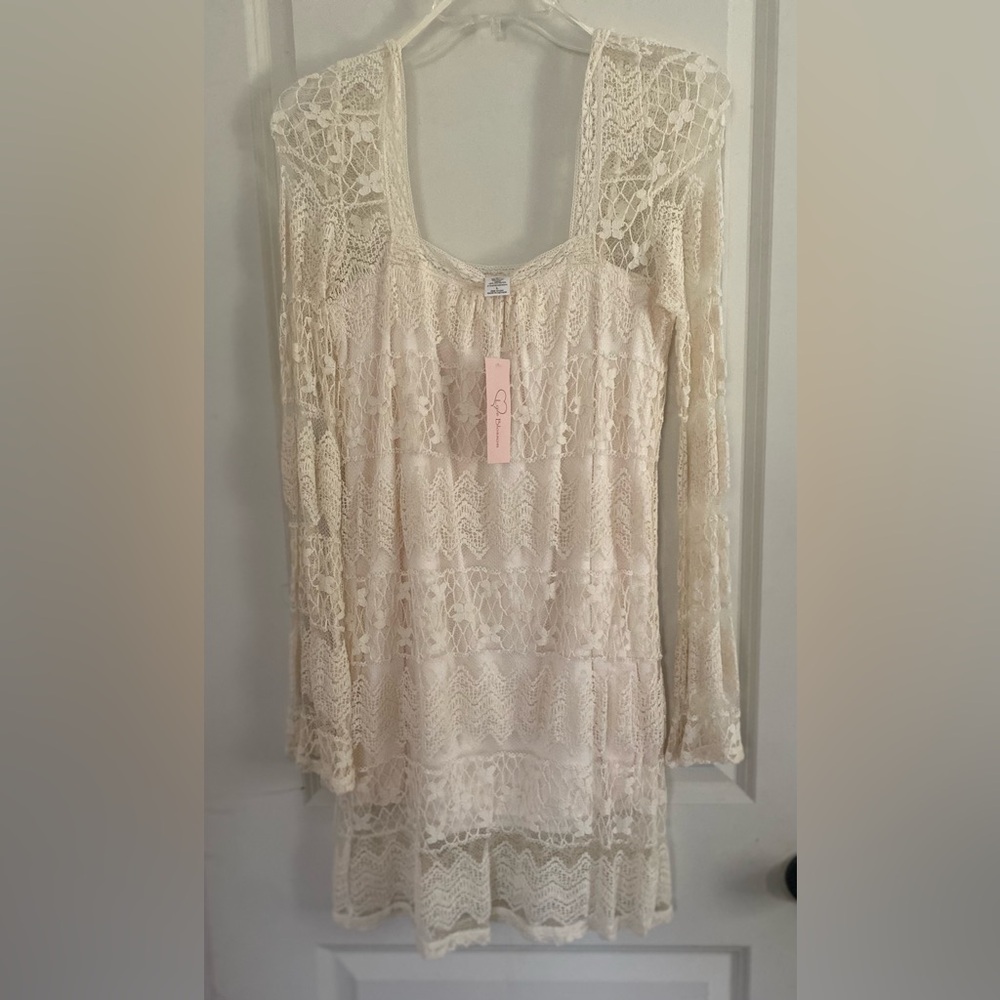 Love Blossom Brand Lace Lined Large Dress Cream Color.
